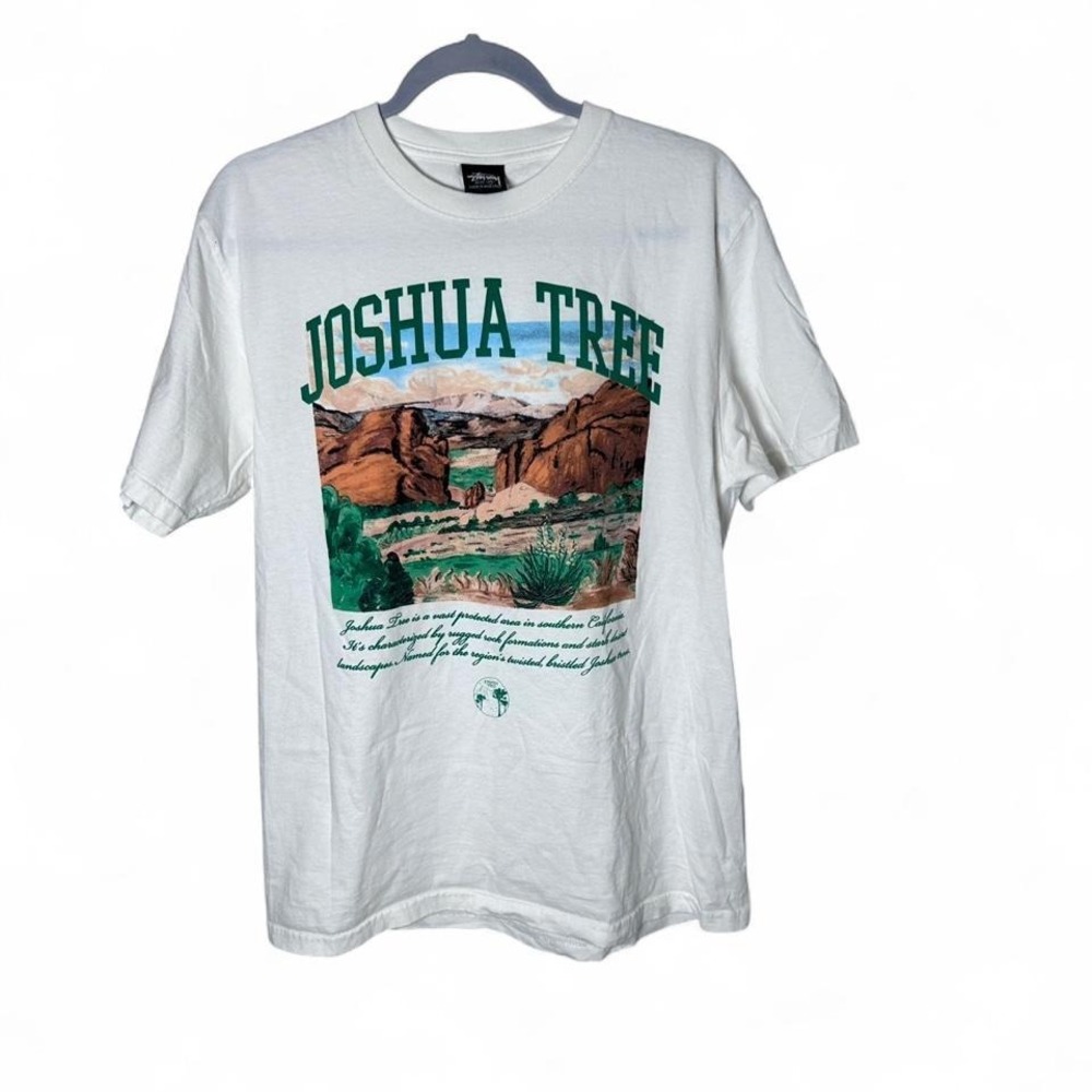 Stüssy Joshua Tree white‎ cotton t-shirt Size M #skater